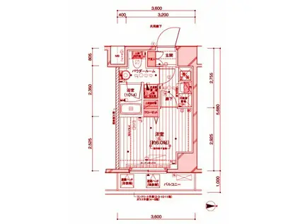メインステージ東神奈川II(1K/7階)の間取り写真