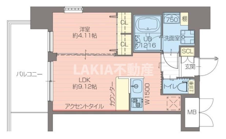 プレジオ御幣島(1LDK/7階)の間取り写真