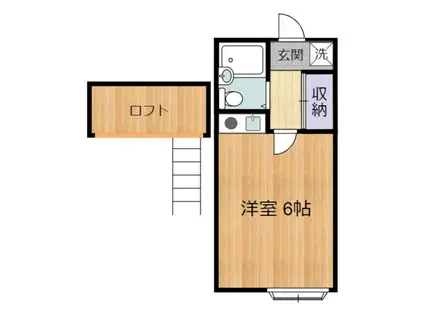 アーバンライフB棟(ワンルーム/1階)の間取り写真