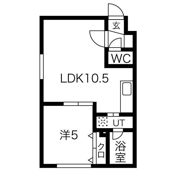 パーク9(1LDK/2階)の間取り写真