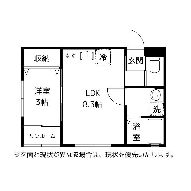 ALBA GRANDE(1LDK/2階)の間取り写真