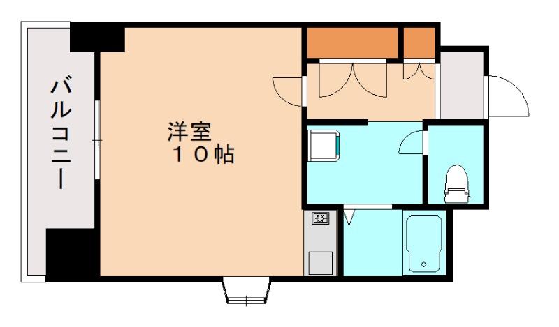 ブランシュ砂津(ワンルーム/6階)の間取り写真
