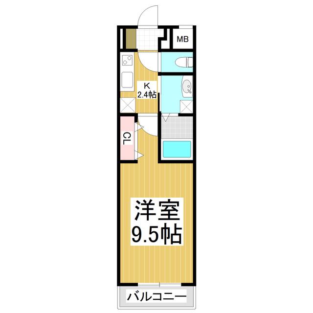 コンフォーティア小柴見(1K/1階)の間取り写真
