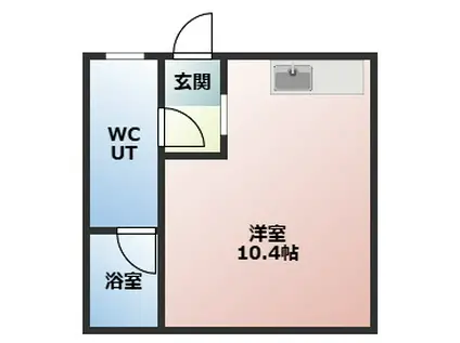 GREEN HILLS(ワンルーム/1階)の間取り写真