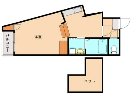 伊都TERRACE(ワンルーム/2階)の間取り写真