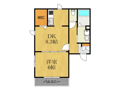 キャメリーコート(1DK/3階)の間取り写真