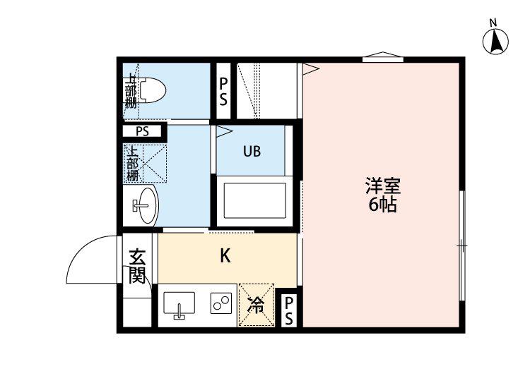 ROBOT HOME 竹ノ塚(1K/1階)の間取り写真