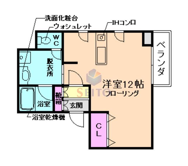 SEPIA新豊中(ワンルーム/9階)の間取り写真
