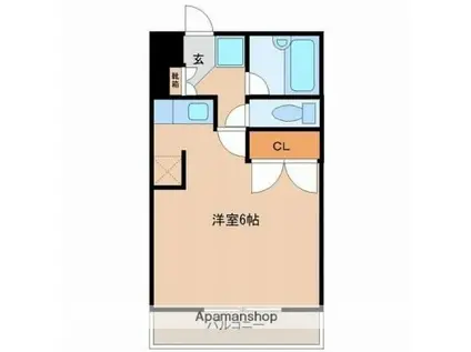 ルミナス松山(ワンルーム/9階)の間取り写真