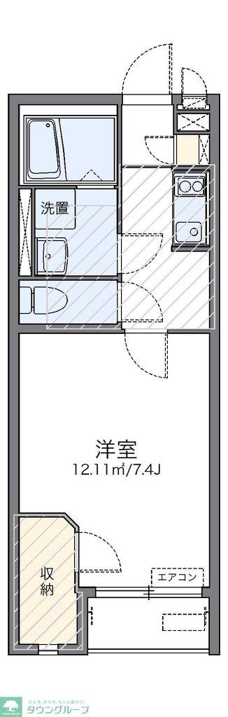 レオネクストフレールI(1K/1階)の間取り写真