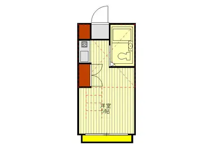 アルス光が丘(ワンルーム/1階)の間取り写真