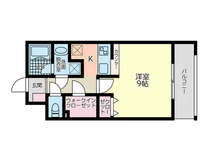 ラフィネ西日暮里(1K/1階)の間取り写真