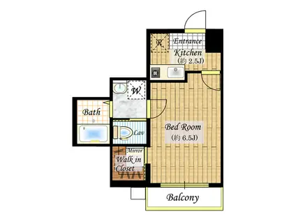 東和プラザAB館(1K/7階)の間取り写真