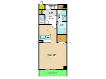 サニーレジデンス(1K/1階)の間取り写真