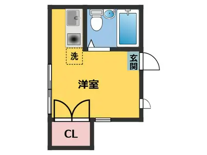 ベルハイム(ワンルーム/1階)の間取り写真