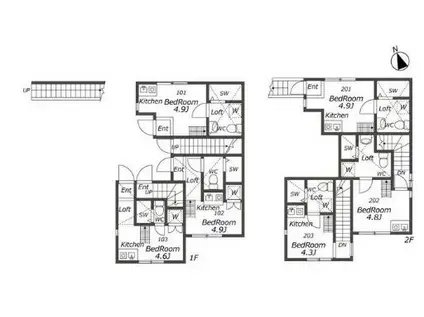 TOKYOβ南砂町(ワンルーム/2階)の間取り写真