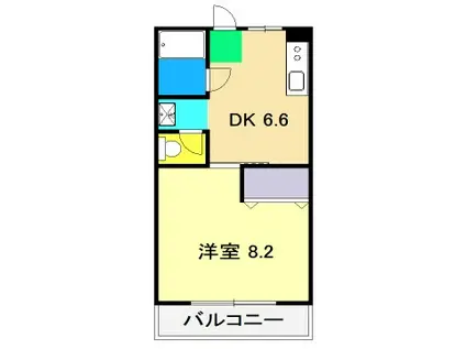 池本マンション(1DK/3階)の間取り写真