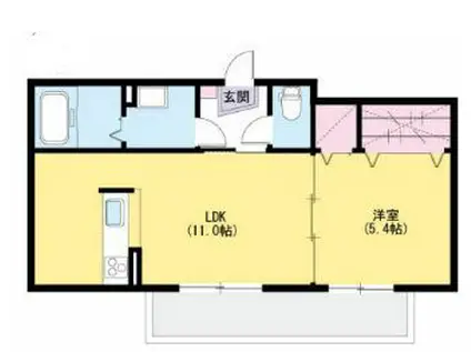 フォレストパークA棟(1LDK/2階)の間取り写真