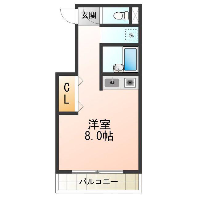 パークシティ長居(ワンルーム/4階)の間取り写真