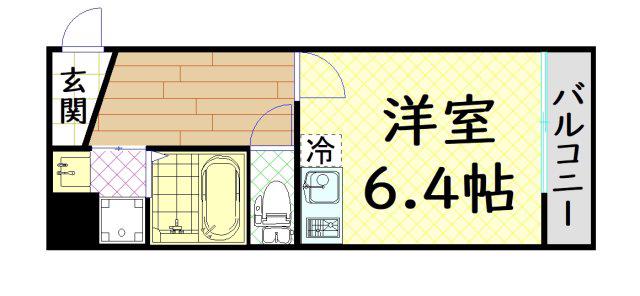 パーフェクトライフ九条(ワンルーム/3階)の間取り写真