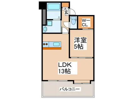 アレンタワー新八代(1LDK/11階)の間取り写真