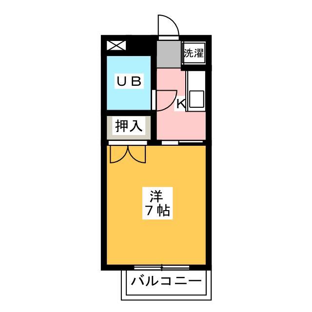 サンアベニュー富塚II(1K/1階)の間取り写真
