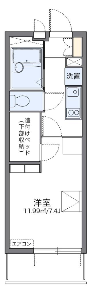 レオパレス入江(1K/4階)の間取り写真