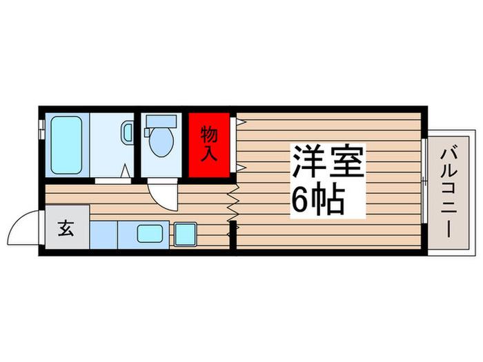 ウィンダムコート(ワンルーム/2階)の間取り写真