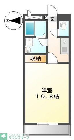 ビオス北朝霞(1K/6階)の間取り写真