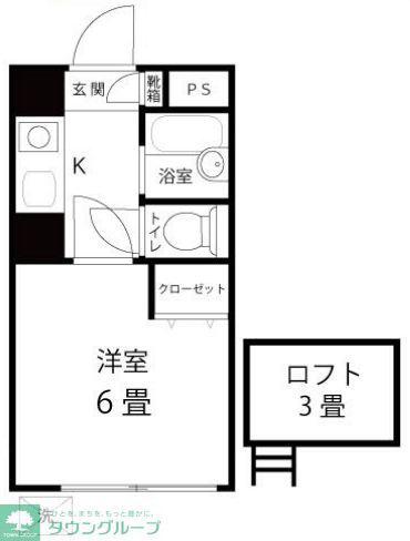 ＪＲ京浜東北線 北浦和駅 徒歩5分 2階建 築37年(1K/1階)の間取り写真