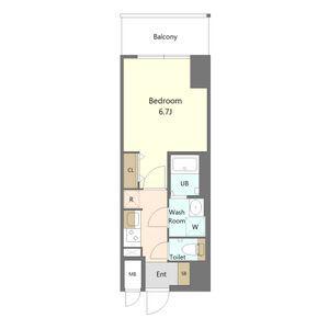 S-RESIDENCE志賀本通DEARLY(1K/14階)の間取り写真