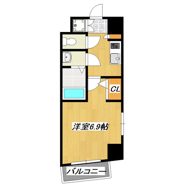 シャローム南小岩(1K/3階)の間取り写真