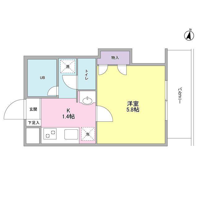 エメラルドマンションⅢ(1K/2階)の間取り写真