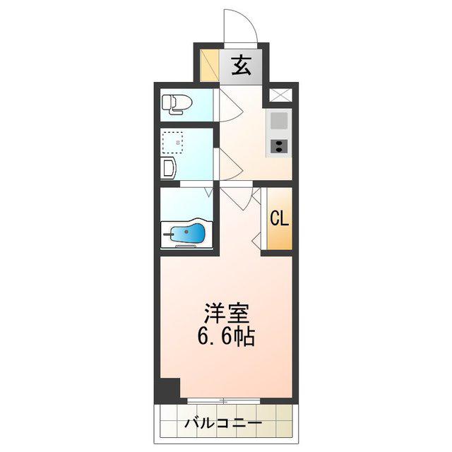 RAYSPRODUCT西住之江ADAMU(1K/4階)の間取り写真