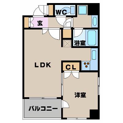 パレステュディオ渋谷ステーションフロント(1DK/5階)の間取り写真