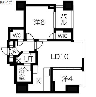 ラ・クラッセ札幌ステーションリミテッド(2LDK/9階)の間取り写真