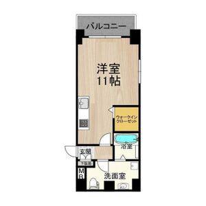 M.HILLS西本町(ワンルーム/4階)の間取り写真