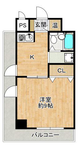 ピアシティ三田(1K/5階)の間取り写真