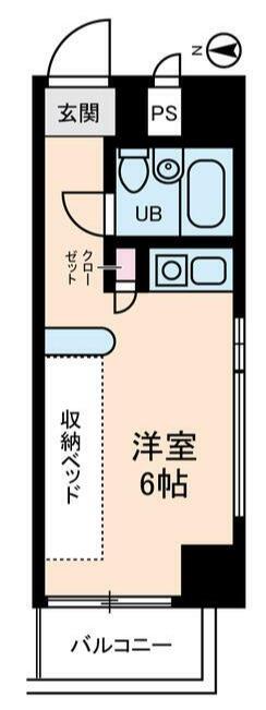 インディビレッジ(ワンルーム/3階)の間取り写真