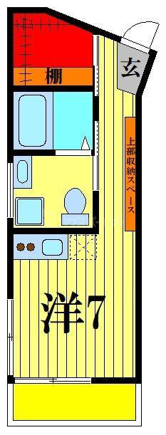 ヴェスパーマティーニ亀有(ワンルーム/5階)の間取り写真