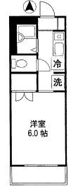 シャルマン西巣鴨(ワンルーム/2階)の間取り写真