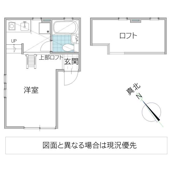ハイムユングフラウ B棟(ワンルーム/1階)の間取り写真