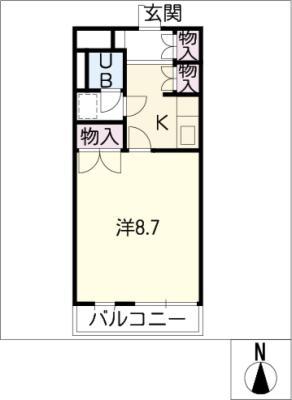 VILLA HONDA(1K/1階)の間取り写真