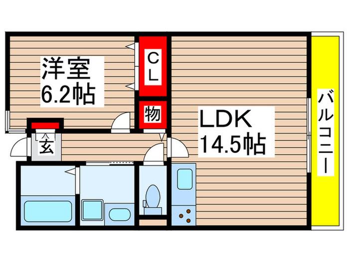 斉藤マンション(1LDK/3階)の間取り写真