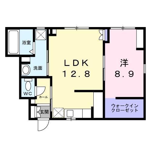 アリビオ(1LDK/1階)の間取り写真