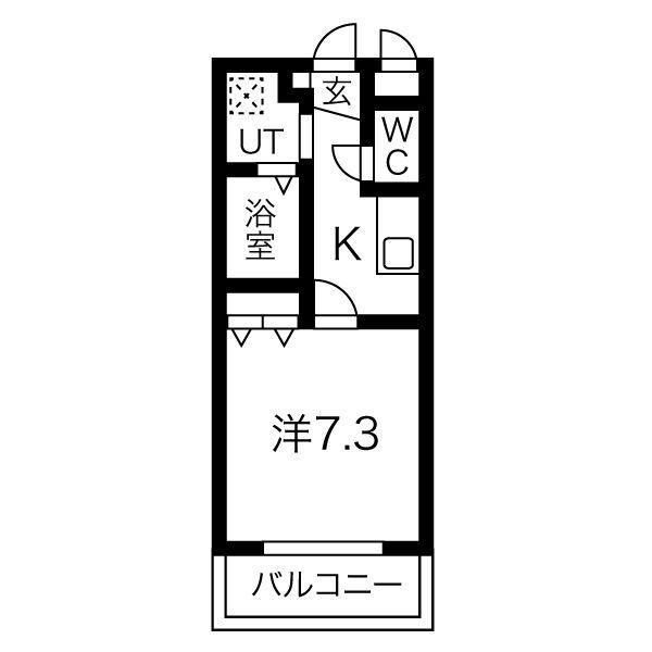 すまいるアンデリーナ(1K/1階)の間取り写真