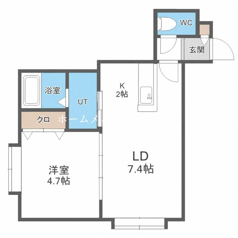 ヴィヴァーチェII(1LDK/3階)の間取り写真