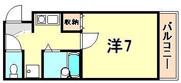 灘南ビル(1K/3階)の間取り写真