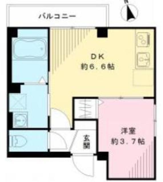 メゾン ド レスポワール(1DK/3階)の間取り写真