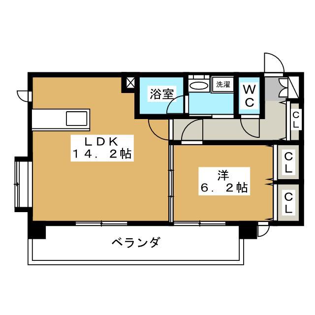 メゾンドSEKKO(1LDK/2階)の間取り写真